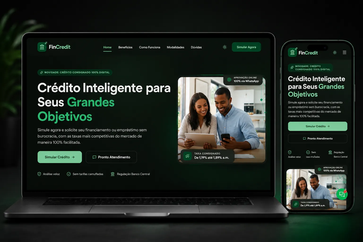 Captura do site FinCredit